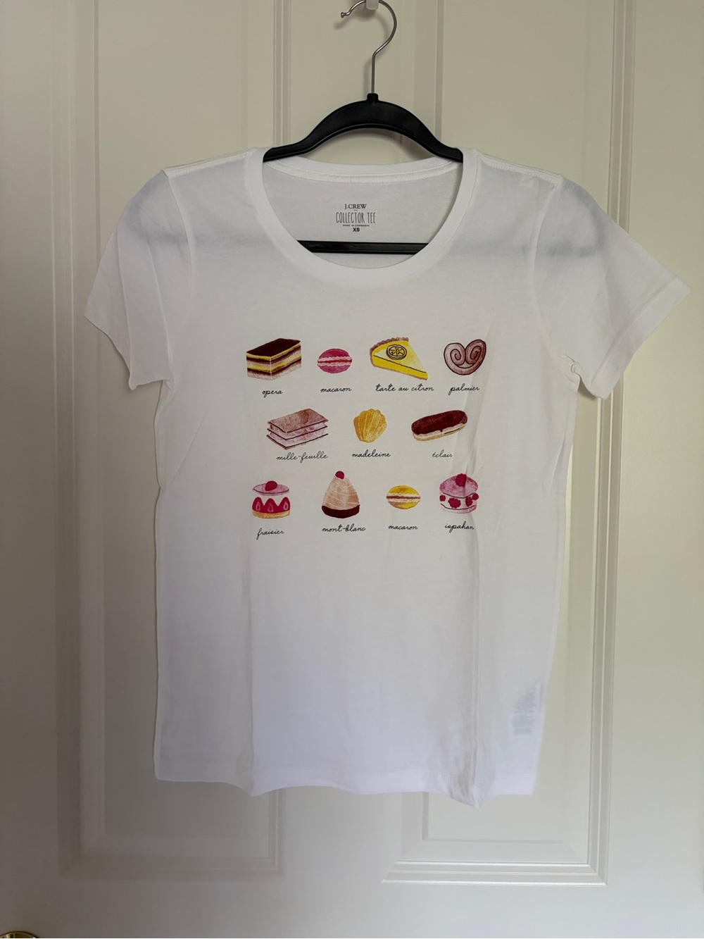 J. Crew White Graphic Collector Tee with Colorful Print
